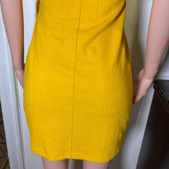 MADEWELL Women’s Yellow Sheath Mini Dress - Picture 8 of 13